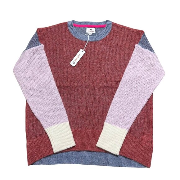 Sundry Sweaters - Sundry‎ Wool Cashmere Blend Colorblock Sweater Sundry Size 1 (Small 4-6) NWT